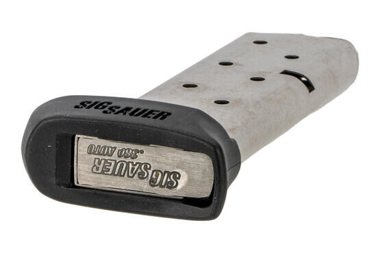 SIG Sauer P238 magazine holds 7-rounds of .380 ACP Auto ammo with witness holes and easy disassembly.